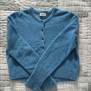 Blue cropped cardigan